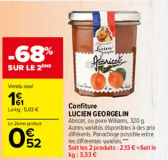 Carrefour Market Confiture lucien georgelin offre
