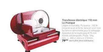 Gamm vert Trancheuse électrique 190 mm le pratique offre