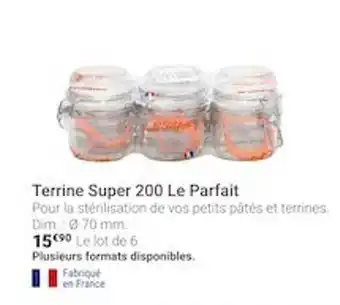 Gamm vert Terrine super 200 le parfait offre