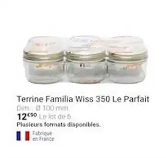 Gamm vert Terrine familia wiss 350 le parfait offre