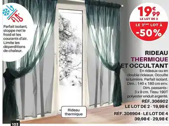 Shopix Rideau thermique et occultant offre