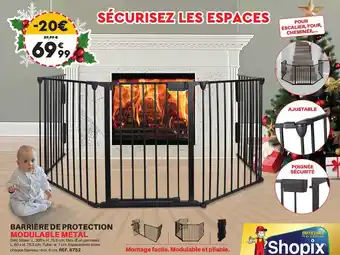 Shopix Barrière de protection modulable métal offre