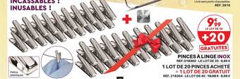 Shopix Pinces à linge inox offre
