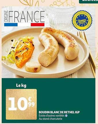 Auchan Boudin blanc de rethel igp offre