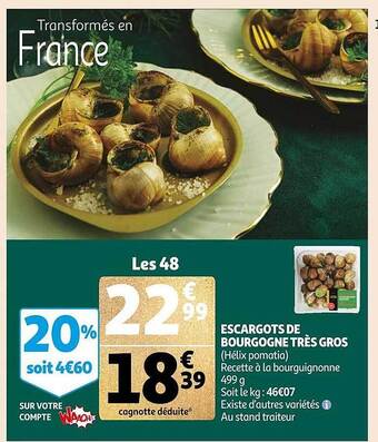 Auchan Escargots de bourgogne très gros offre