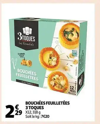 Bouchées feuilletées 3 toques