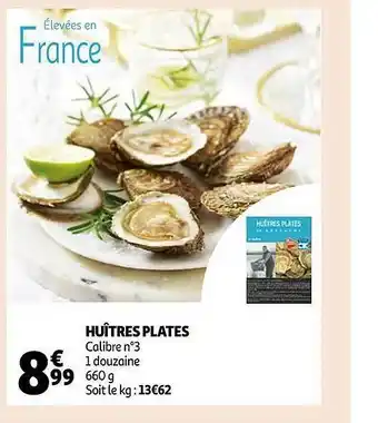 Auchan Huîtres plates offre