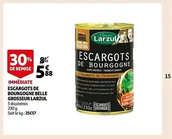 Escargots de bourgogne belle grosseur larzul