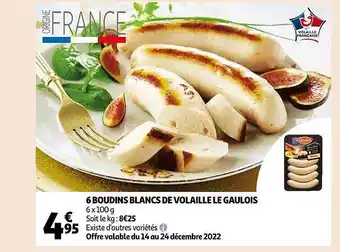Auchan 6 boudins blancs de volaille le gaulois offre