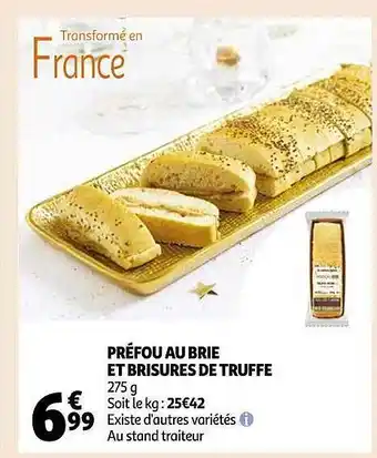 Auchan Préfou au brie et brisures de truffe offre