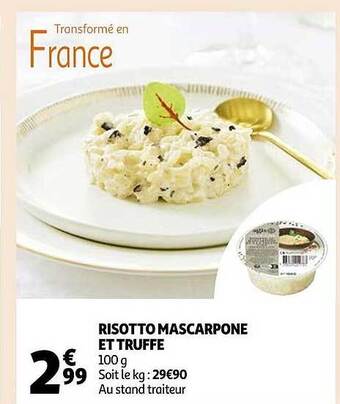 Auchan Risotto mascarpone et truffe offre