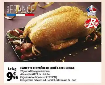 Auchan Canette fermière de loué label rouge offre
