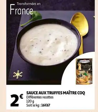 Auchan Sauce aux truffes maître coq offre