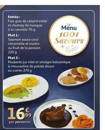 Auchan Le menu 1001 saveurs offre