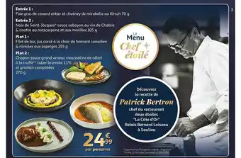 Auchan Le menu chef étoilé offre