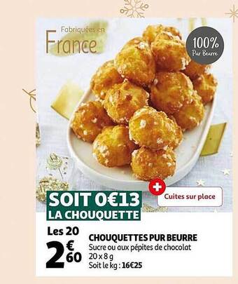 Auchan Chouquettes pur beurre offre
