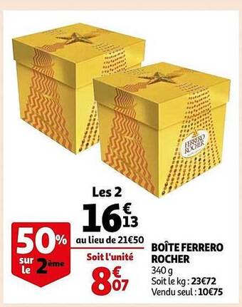 Boîte ferrero rocher