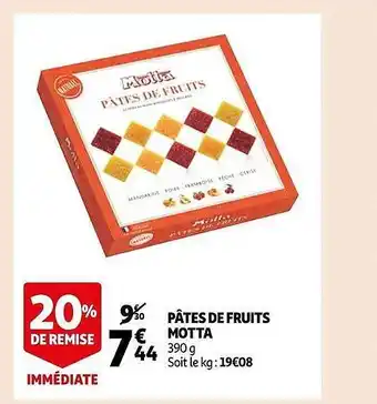 Auchan Pâtes de fruits motta offre