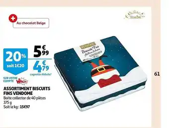 Auchan Assortiment biscuits fins vendôme offre