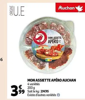 Auchan Mon assiette apéro auchan offre