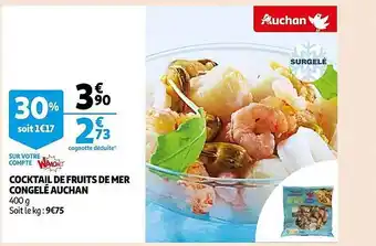 Auchan Cocktail de fruits de mer congelé auchan offre