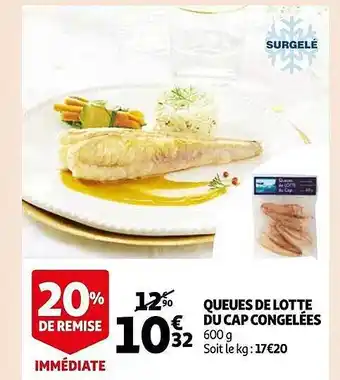 Auchan Queues de lotte du cap congelées offre