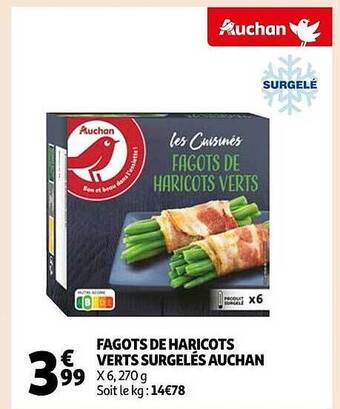 Auchan Fagots de haricots verts surgelés auchan offre