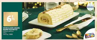 Auchan Bûche glacée caramel beurre salé nestlé offre