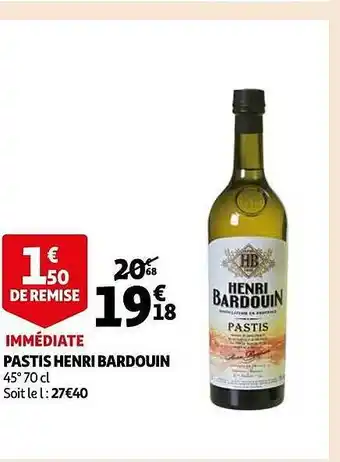 Auchan Pastis henri bardouin offre