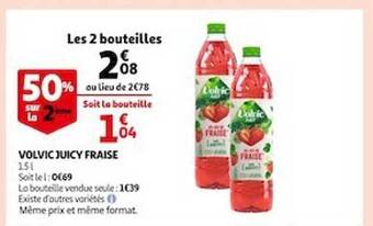 Auchan Volvic juicy fraise offre
