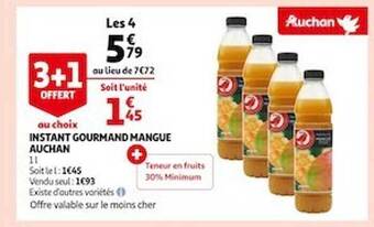 Auchan Instant gourmand mangue auchan offre