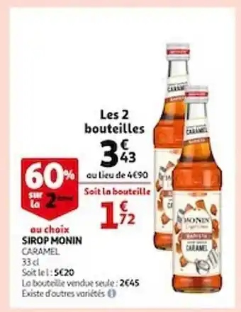 Auchan Sirop monin offre