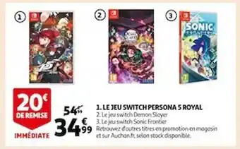 Auchan Le jeu switch persona 5 royal offre