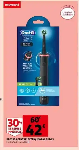 Auchan Brosse à dents électrique oral b pro 3 offre