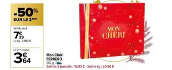 Carrefour Market Mon chéri ferrero offre