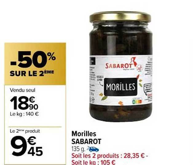 Promo Morilles sabarot chez Carrefour Market