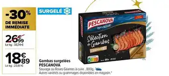 Carrefour Market Gambas surgelées pescanova offre