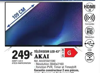 E.Leclerc Téléviseur led 43 offre