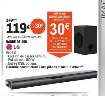E.Leclerc Barre de son lg offre