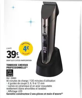E.Leclerc Tondeuse cheveux professionnelle jean louis david offre