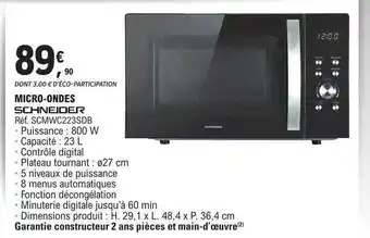 E.Leclerc Micro-ondes schneider offre