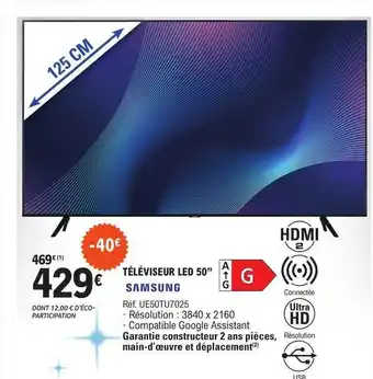 E.Leclerc Téléviseur led 50 offre
