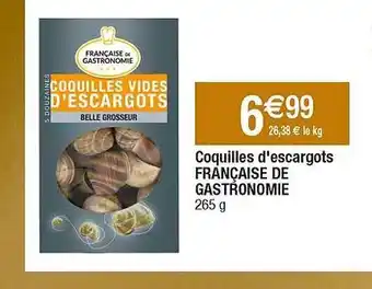 Coquilles d'escargots française de gastronomie
