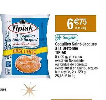Cora x Carrefour Coquilles saint-jacques à la bretonne tipiak offre