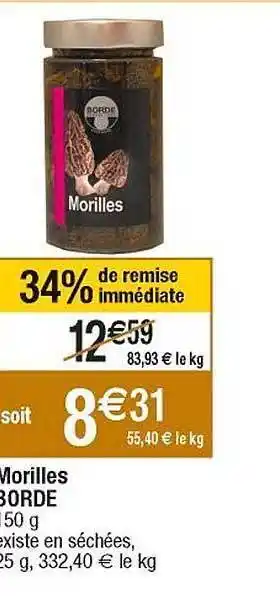 Morilles borde