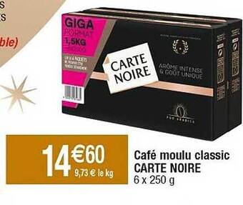 Cora x Carrefour Café moulu classic carte noire offre