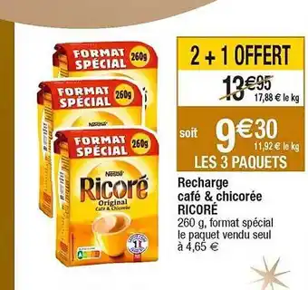 Cora x Carrefour Recharge café & chicorée ricoré offre