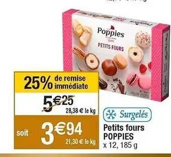 Petits fours poppies