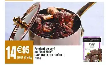 Fondant de cerf au pinot noir saveurs forestières