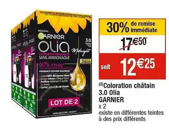 Cora x Carrefour Coloration châtain 3.0 olia garnier offre